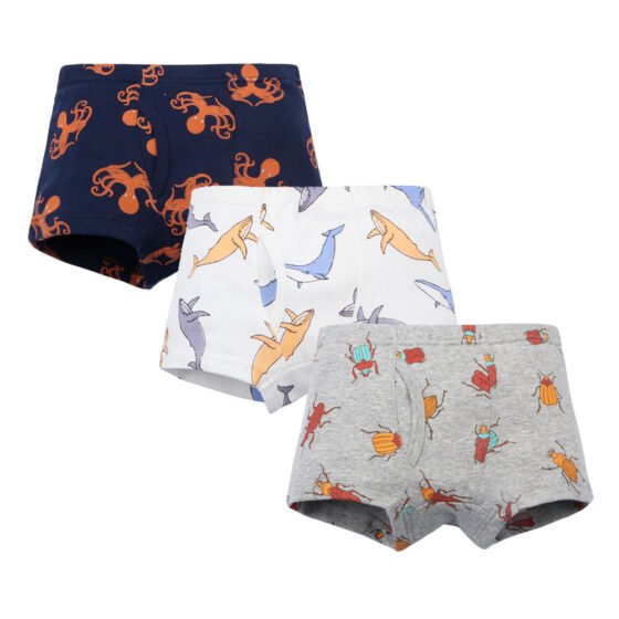 Boys 100% Cotton Rib Knit Boxer Briefs | Custom Kids Sleepwear OEM Nuohua