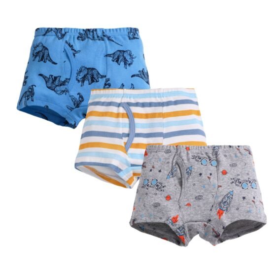 Boys 100% Cotton Rib Knit Boxer Briefs | Custom Kids Sleepwear OEM Nuohua