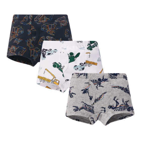 Boys 100% Cotton Rib Knit Boxer Briefs | Custom Kids Sleepwear OEM Nuohua