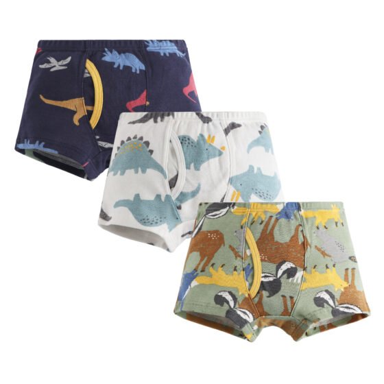 Boys 100% Cotton Rib Knit Boxer Briefs | Custom Kids Sleepwear OEM Nuohua
