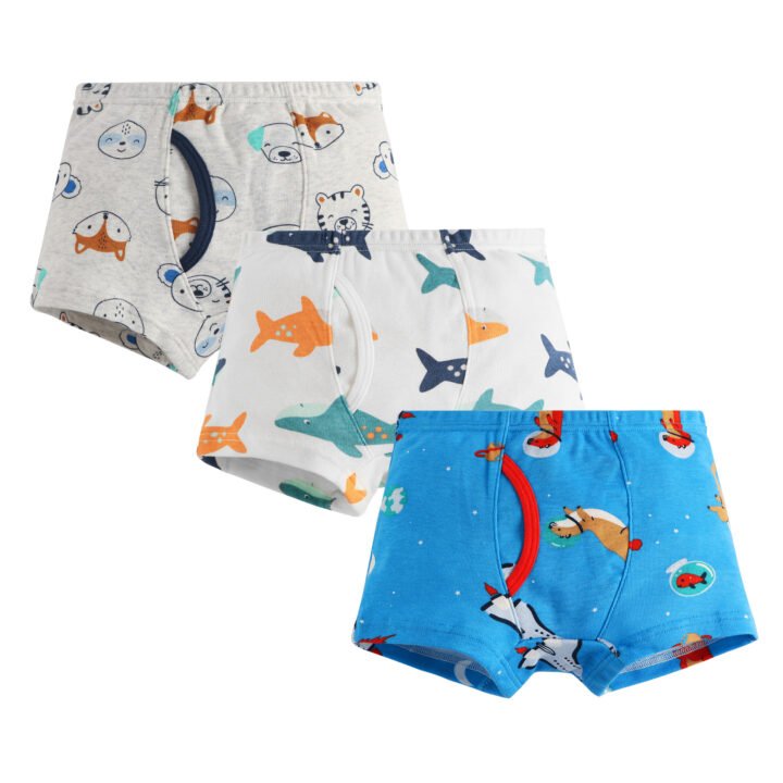 Boys 100% Cotton Rib Knit Boxer Briefs | Custom Kids Sleepwear OEM Nuohua