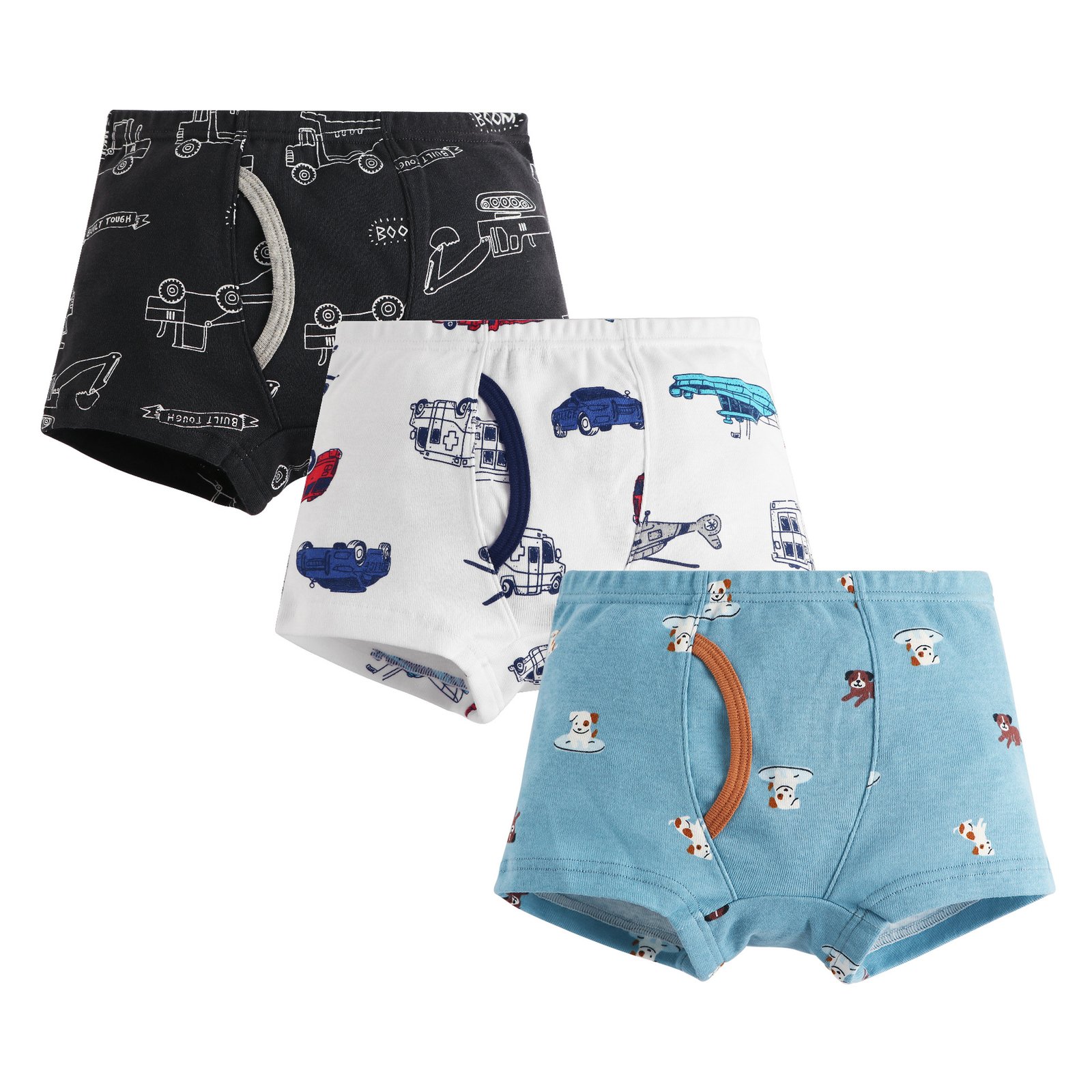 Boys 100% Cotton Rib Knit Boxer Briefs | Custom Kids Sleepwear OEM Nuohua