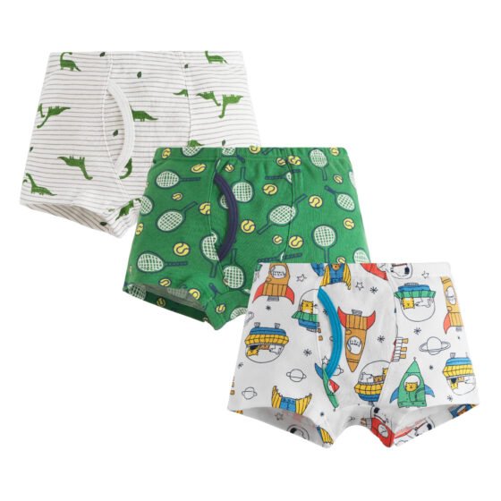 Boys 100% Cotton Rib Knit Boxer Briefs | Custom Kids Sleepwear OEM Nuohua