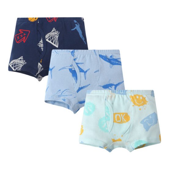 Boys 100% Cotton Rib Knit Boxer Briefs | Custom Kids Sleepwear OEM Nuohua