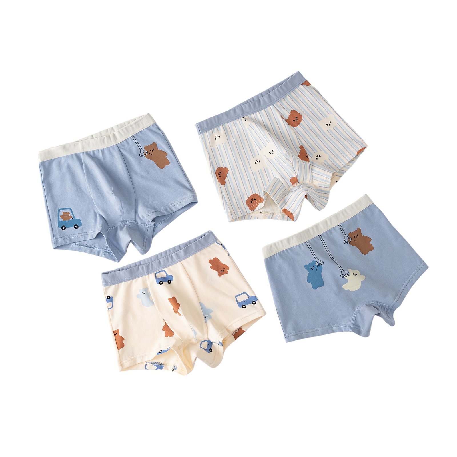 Wholesale Boys Cotton Boxer Briefs H1193 | Custom Kids Sleepwear OEM Nuohua