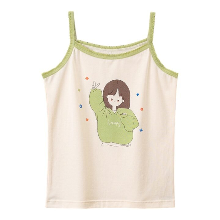 Wholesale Girls Camisole Tank Tops H866 | Custom Kids Sleepwear OEM Nuohua
