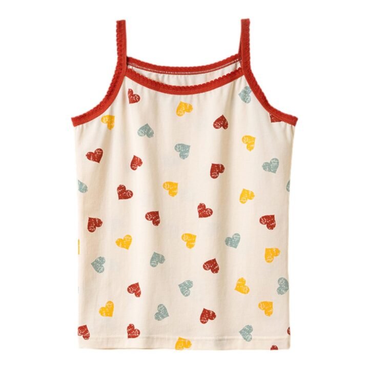 Wholesale Girls Camisole Tank Tops H866 | Custom Kids Sleepwear OEM Nuohua