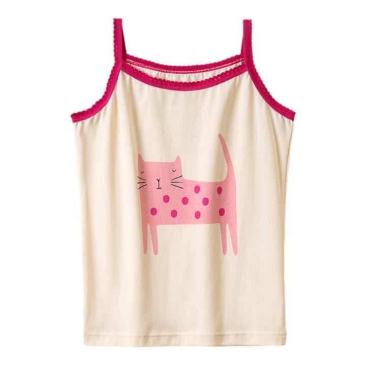 Wholesale Girls Camisole Tank Tops H866 | Custom Kids Sleepwear OEM Nuohua