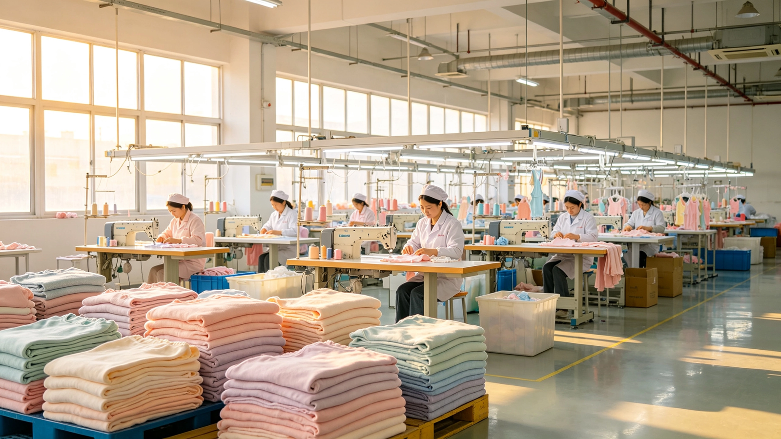 Kids' underwear production floor