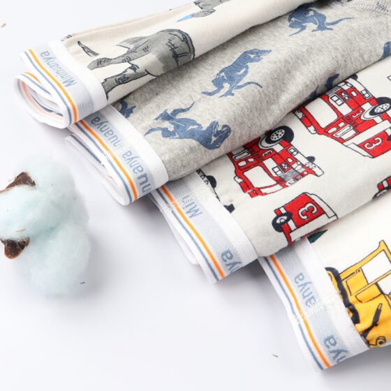 Wholesale 100% Cotton Ribbed Boys Boxer Briefs | Custom Kids Sleepwear OEM Nuohua