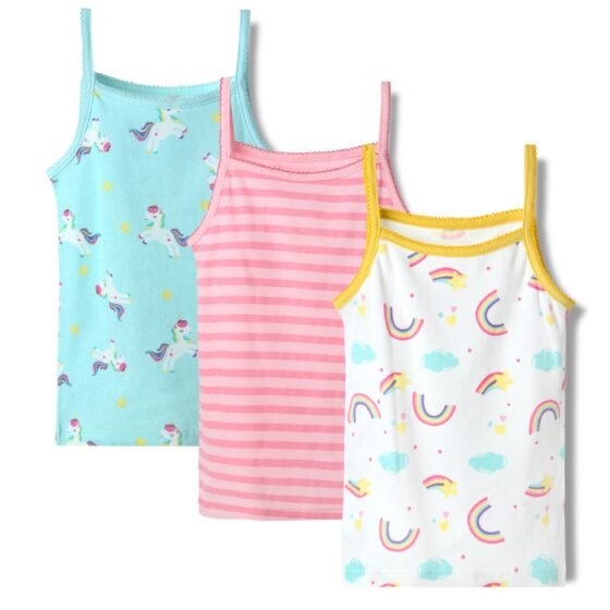 Wholesale Girls 100% Cotton Cami Tank Tops H1307 | Custom Kids Sleepwear OEM Nuohua