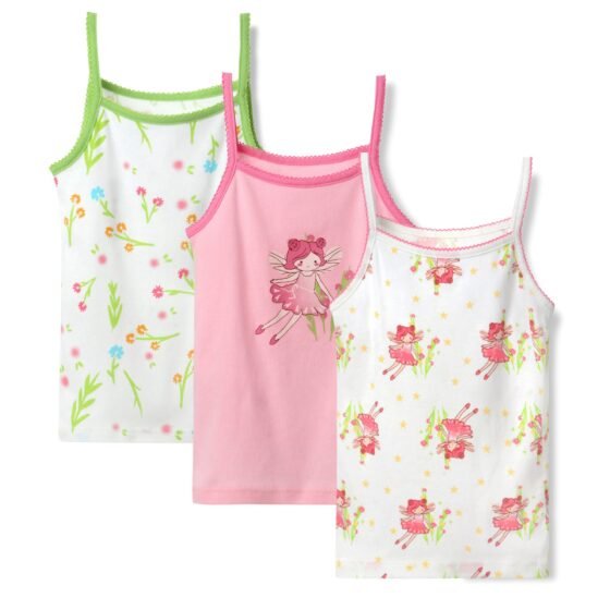 Wholesale Girls 100% Cotton Cami Tank Tops H1307 | Custom Kids Sleepwear OEM Nuohua