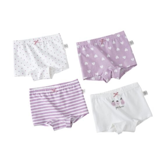 Wholesale Girls Cotton Boxer Briefs H806 | Custom Kids Sleepwear OEM Nuohua