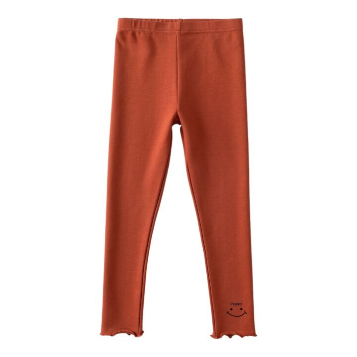 Wholesale Girls Brushed Cotton Thermal Leggings Pants  | Custom Kids Sleepwear OEM Nuohua