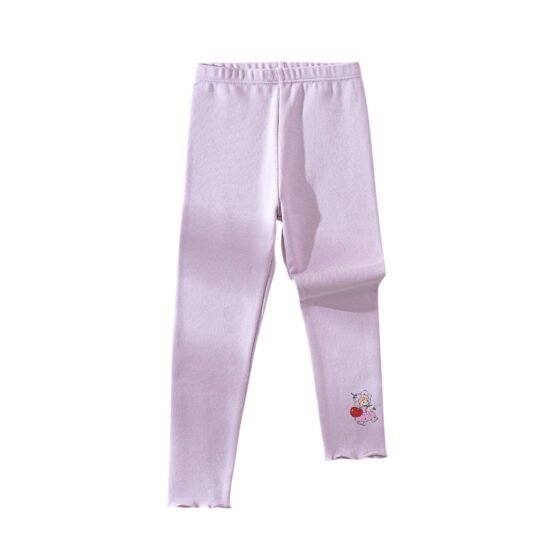 Wholesale Girls Brushed Cotton Thermal Leggings Pants  | Custom Kids Sleepwear OEM Nuohua