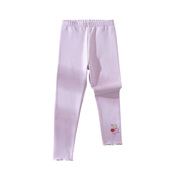 Wholesale Girls Brushed Cotton Thermal Leggings Pants  | Custom Kids Sleepwear OEM Nuohua