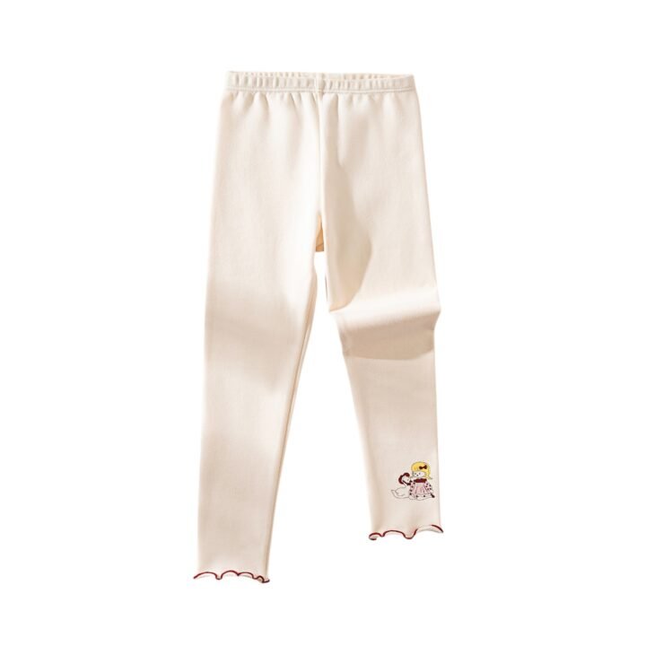 Wholesale Girls Brushed Cotton Thermal Leggings Pants  | Custom Kids Sleepwear OEM Nuohua