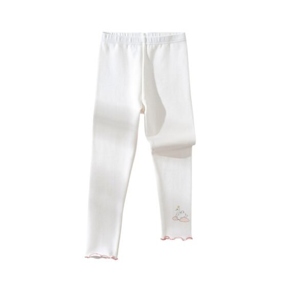 Wholesale Girls Brushed Cotton Thermal Leggings Pants  | Custom Kids Sleepwear OEM Nuohua