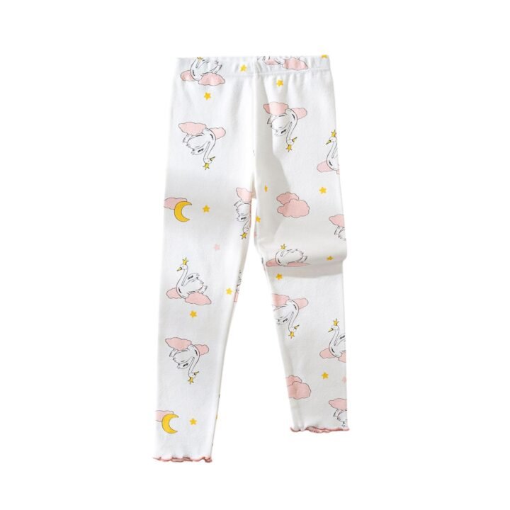 Wholesale Girls Brushed Cotton Thermal Leggings Pants  | Custom Kids Sleepwear OEM Nuohua