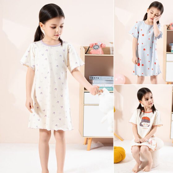 Wholesale Girls Cotton Sleepdresses OEM | Custom Kids Sleepwear ODM Nuohua