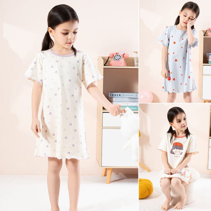 Wholesale Girls Cotton Sleepdresses OEM | Custom Kids Sleepwear ODM Nuohua