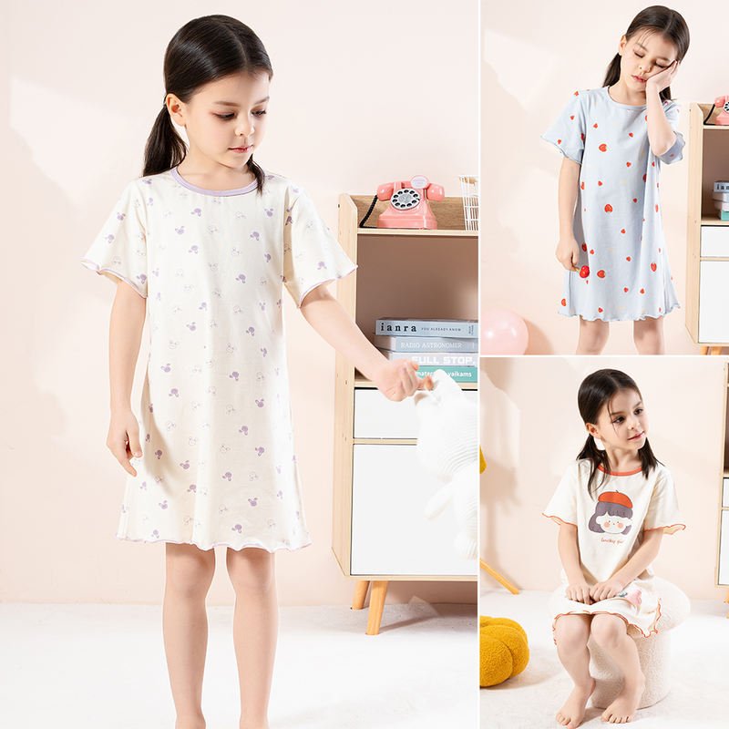 Wholesale Girls Cotton Sleepdresses OEM | Custom Kids Sleepwear ODM Nuohua