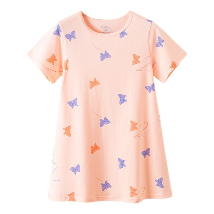 Wholesale Girls Cotton Sleepdress Cute Home Sleepwear | Custom Kids Sleepwear OEM Nuohua