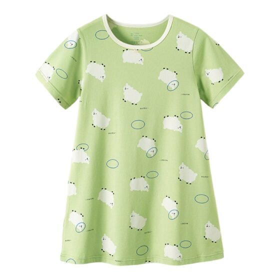 Wholesale Girls Cotton Sleepdress Cute Home Sleepwear | Custom Kids Sleepwear OEM Nuohua