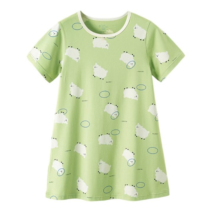 Wholesale Girls Cotton Sleepdress Cute Home Sleepwear | Custom Kids Sleepwear OEM Nuohua