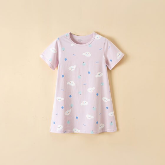 Wholesale Girls Cotton Sleepdress Cute Home Sleepwear | Custom Kids Sleepwear OEM Nuohua