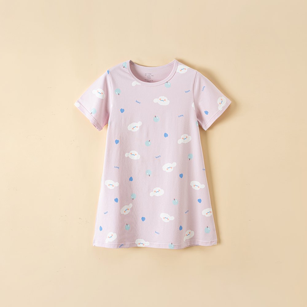 Wholesale Girls Cotton Sleepdress Cute Home Sleepwear | Custom Kids Sleepwear OEM Nuohua