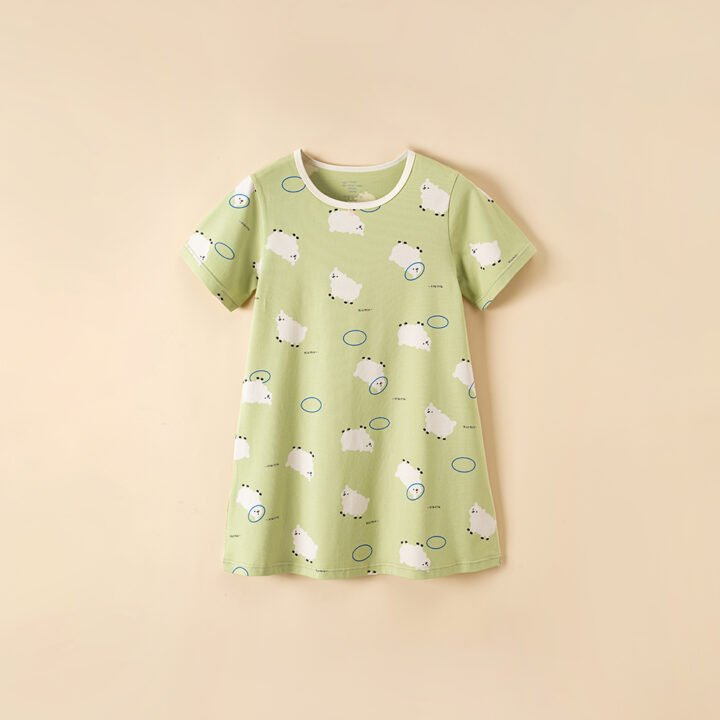 Wholesale Girls Cotton Sleepdress Cute Home Sleepwear | Custom Kids Sleepwear OEM Nuohua