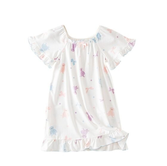 Wholesale Girls EcoCosy Nightgown H1383 | Custom Kids Sleepwear OEM Nuohua​