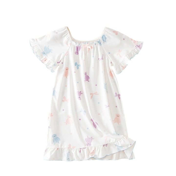 Wholesale Girls EcoCosy Nightgown H1383 | Custom Kids Sleepwear OEM Nuohua​