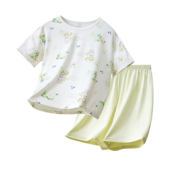 Wholesale Girls EcoCosy Pajama Set H1353 | Custom Kids Sleepwear OEM Nuohua