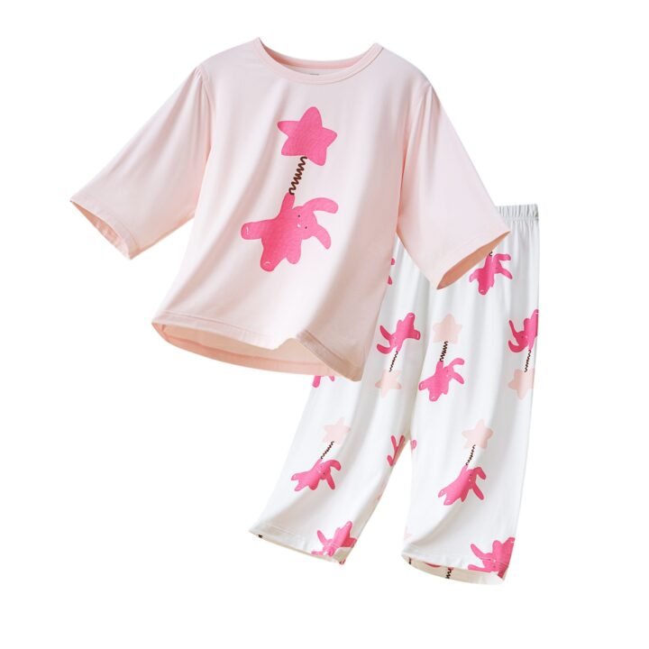 Wholesale Girls EcoCosy Pajama Sets H1361 | Custom Kids Sleepwear OEM Nuohua