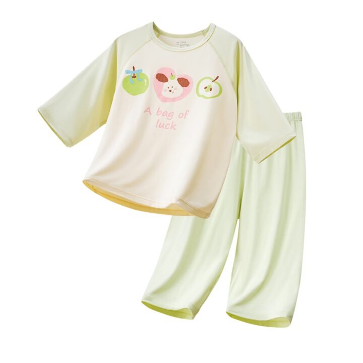 Wholesale Girls EcoCosy Pajama Sets H1361 | Custom Kids Sleepwear OEM Nuohua