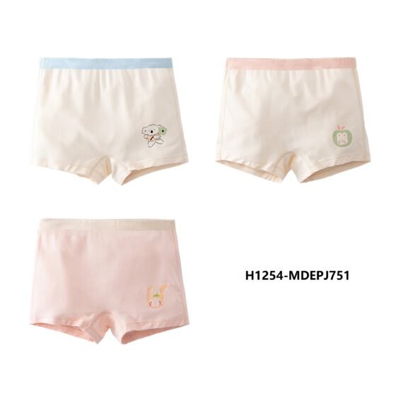 Wholesale Girls Modal Boxer Briefs H1254 | Custom Kids Sleepwear OEM Nuohua