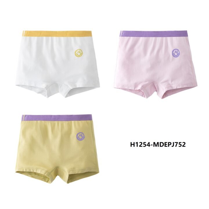 Wholesale Girls Modal Boxer Briefs H1254 | Custom Kids Sleepwear OEM Nuohua
