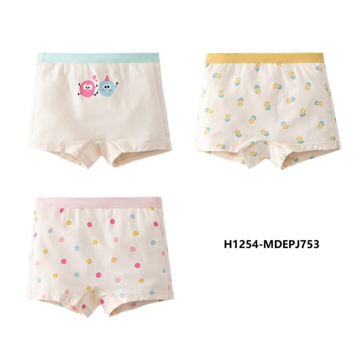 Wholesale Girls Modal Boxer Briefs H1254 | Custom Kids Sleepwear OEM Nuohua