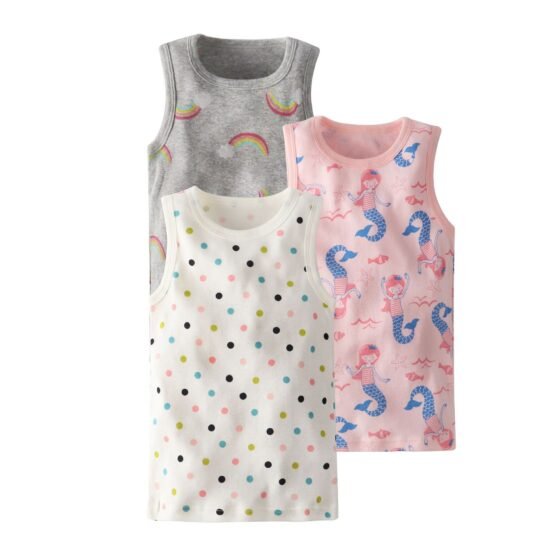Wholesale Kids 100% Cotton Tank Tops H157 | Custom Kids Sleepwear OEM Nuohua