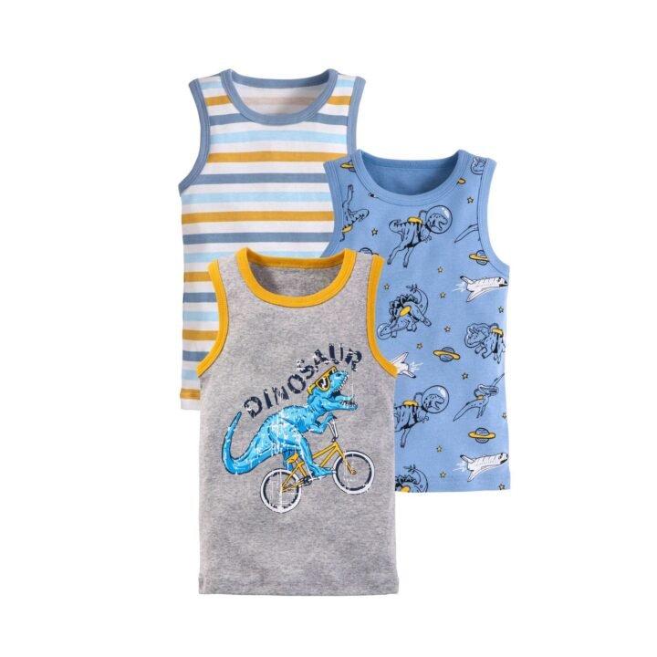 Wholesale Kids 100% Cotton Tank Tops H157 | Custom Kids Sleepwear OEM Nuohua