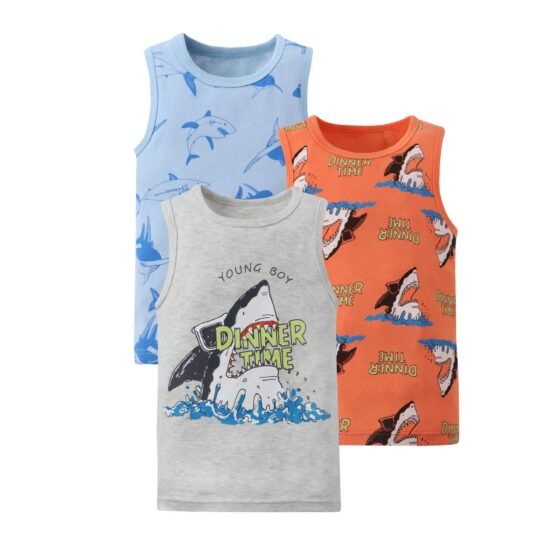 Wholesale Kids 100% Cotton Tank Tops H157 | Custom Kids Sleepwear OEM Nuohua