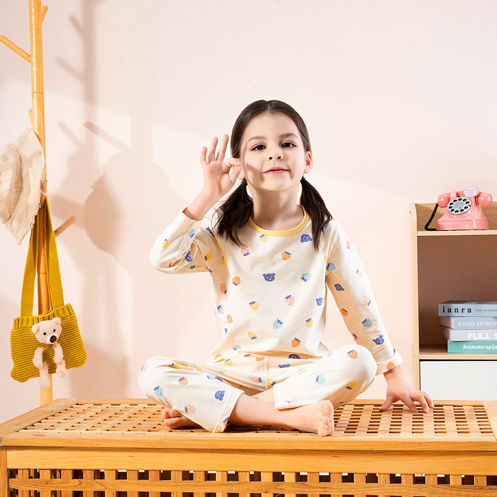 Wholesale Kids Cotton Pajama Set H1078 | Custom Kids Sleepwear OEM Nuohua
