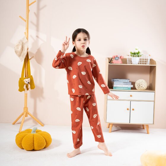 Wholesale Kids Cotton Pajama Set H1078 | Custom Kids Sleepwear OEM Nuohua