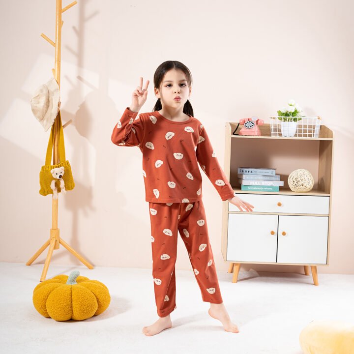 Wholesale Kids Cotton Pajama Set H1078 | Custom Kids Sleepwear OEM Nuohua
