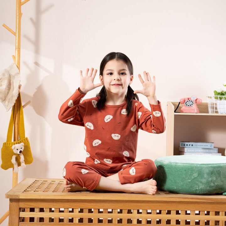 Wholesale Kids Cotton Pajama Set H1078 | Custom Kids Sleepwear OEM Nuohua