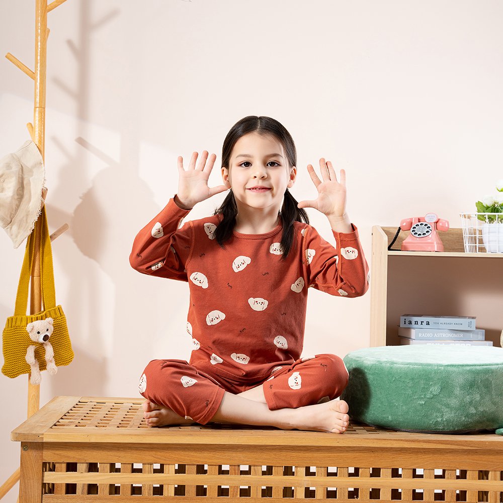 Wholesale Kids Cotton Pajama Set H1078 | Custom Kids Sleepwear OEM Nuohua