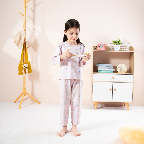 Wholesale Kids Cotton Pajama Set H1078 | Custom Kids Sleepwear OEM Nuohua