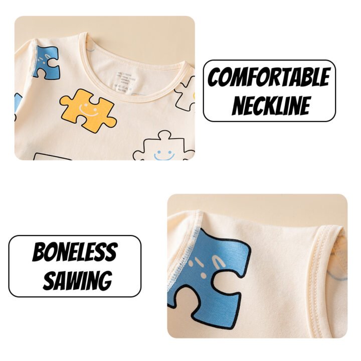 Wholesale Kids Cotton Pajama Set H1078 | Custom Kids Sleepwear OEM Nuohua